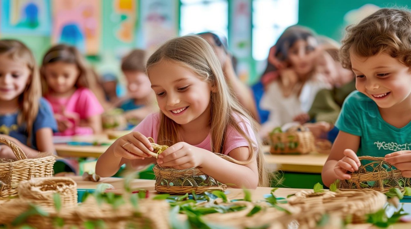 幼儿中班剪菜篮子手工活动有哪些早教价值？-图2