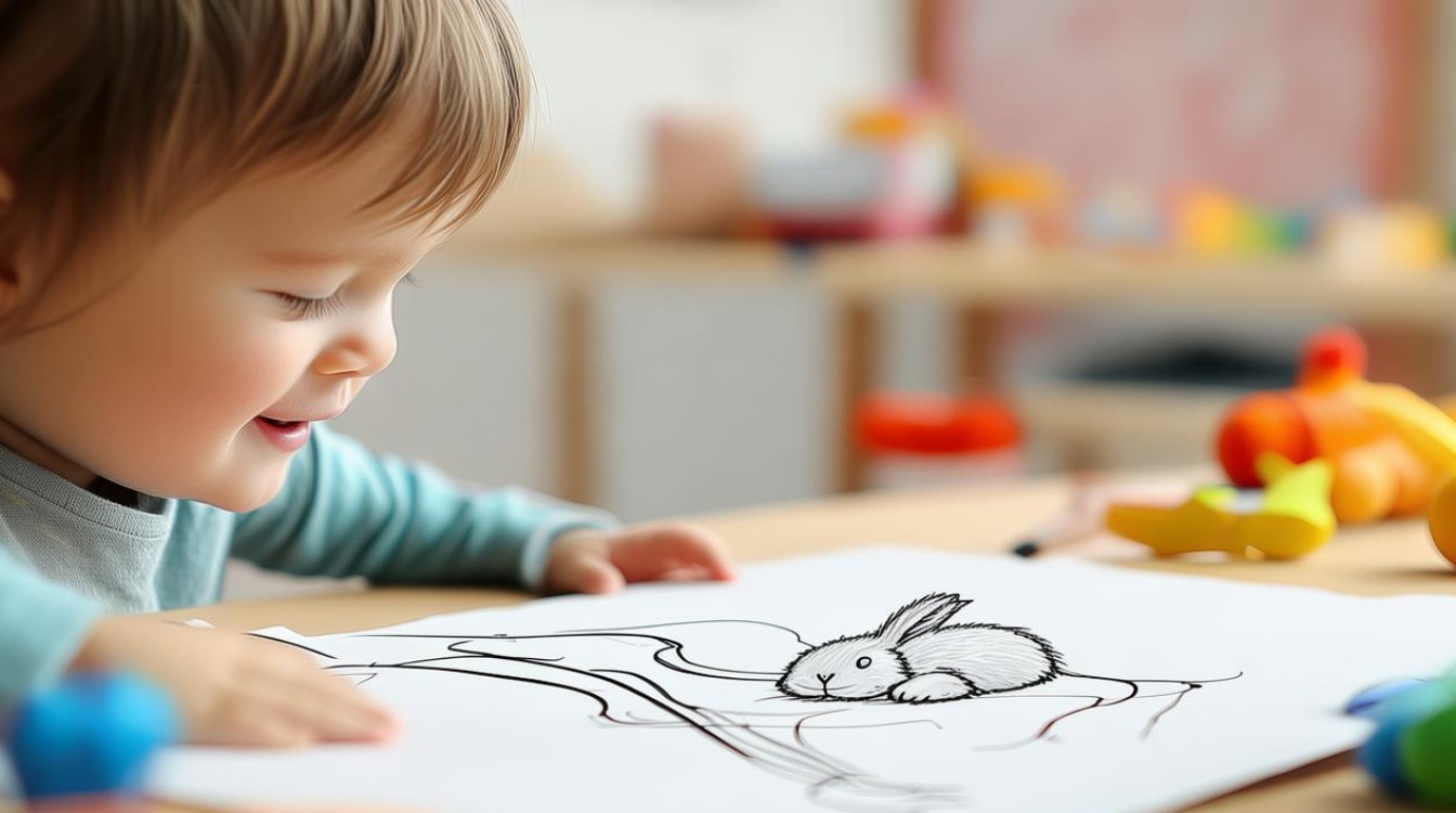 如何通过幼儿简笔画小兔7培养创造力与认知能力？-图1