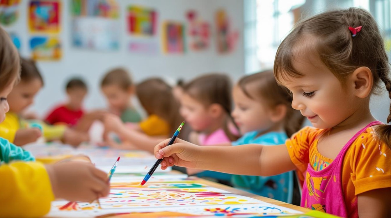 幼儿园刷子手工如何激发创造力与精细动作发展？-图3