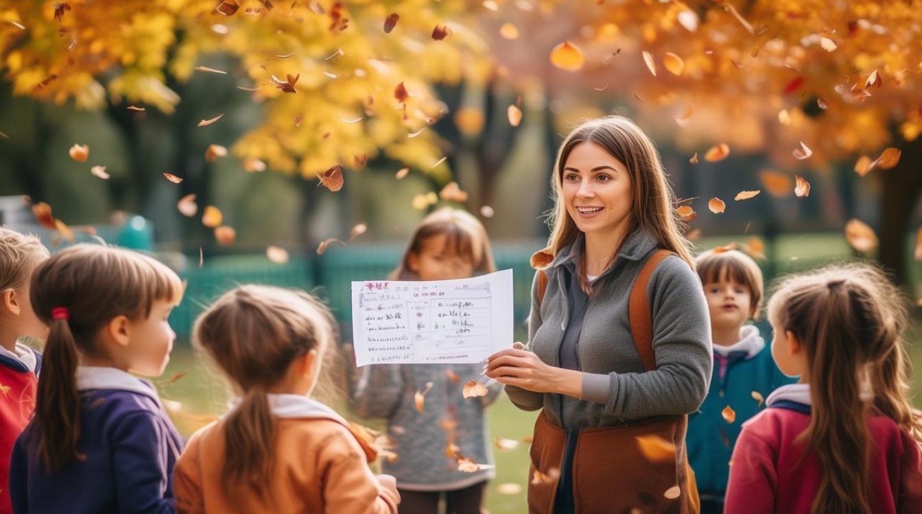 如何设计拾落叶幼儿园教案？-图1