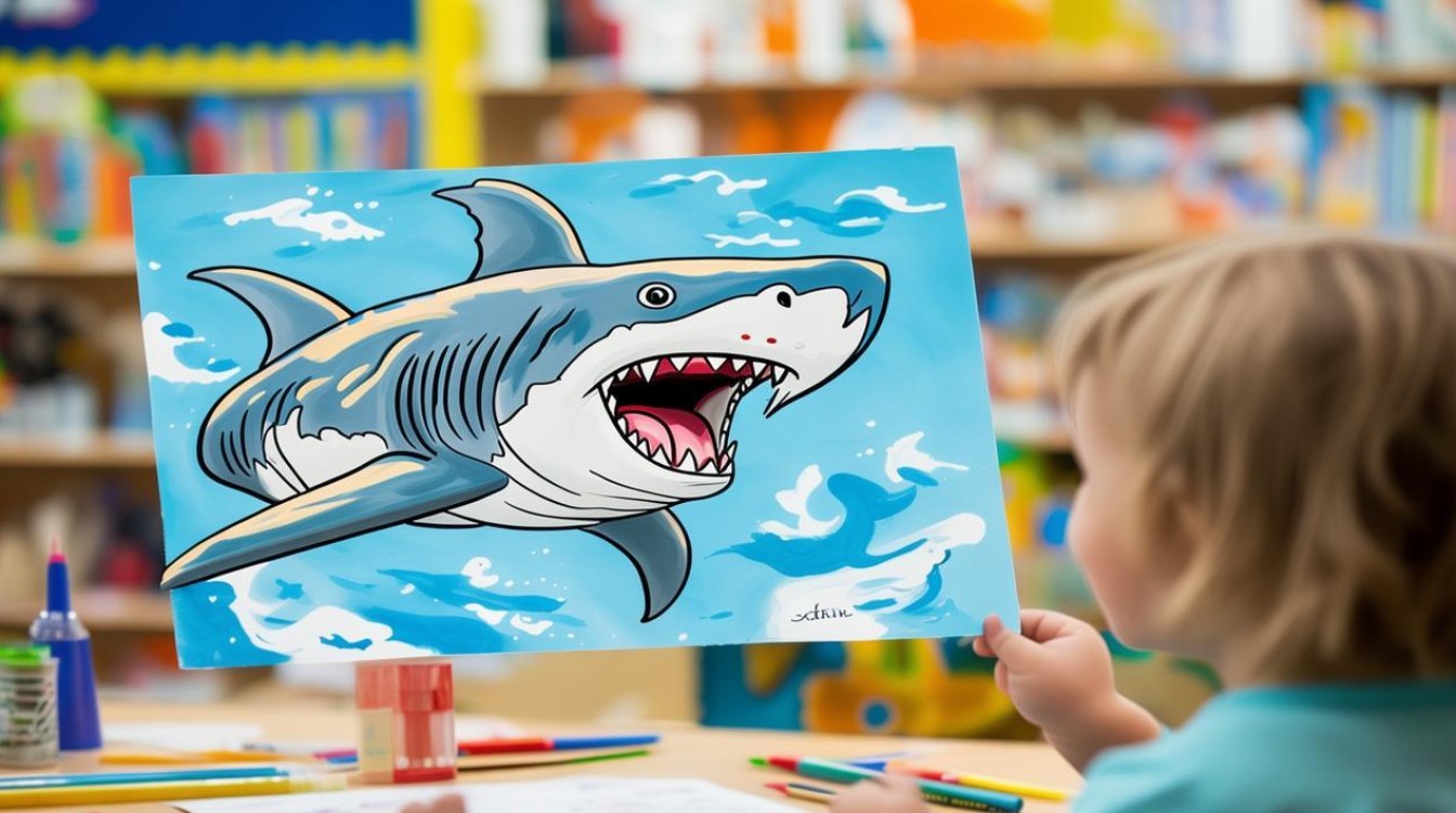 如何趣味教幼儿画大鲨鱼？早教绘画技巧与价值解析-图3