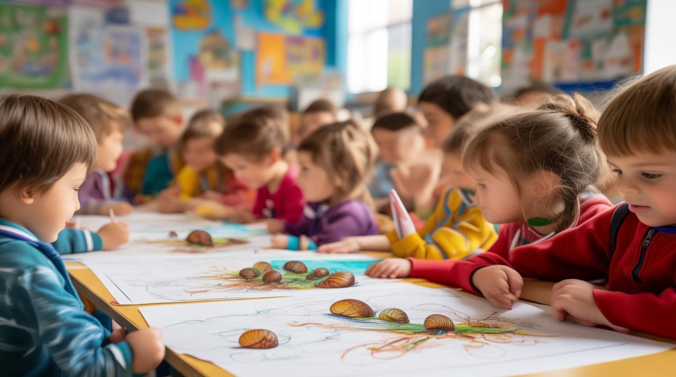 幼儿园中班美术教案，如何用简单方法教孩子画蜗牛？-图3